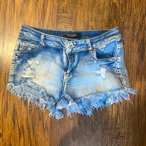 Light washed mini shorts